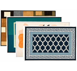 TAPETE DECORADO C/BORDA COSTURADO 38X58CM MR421